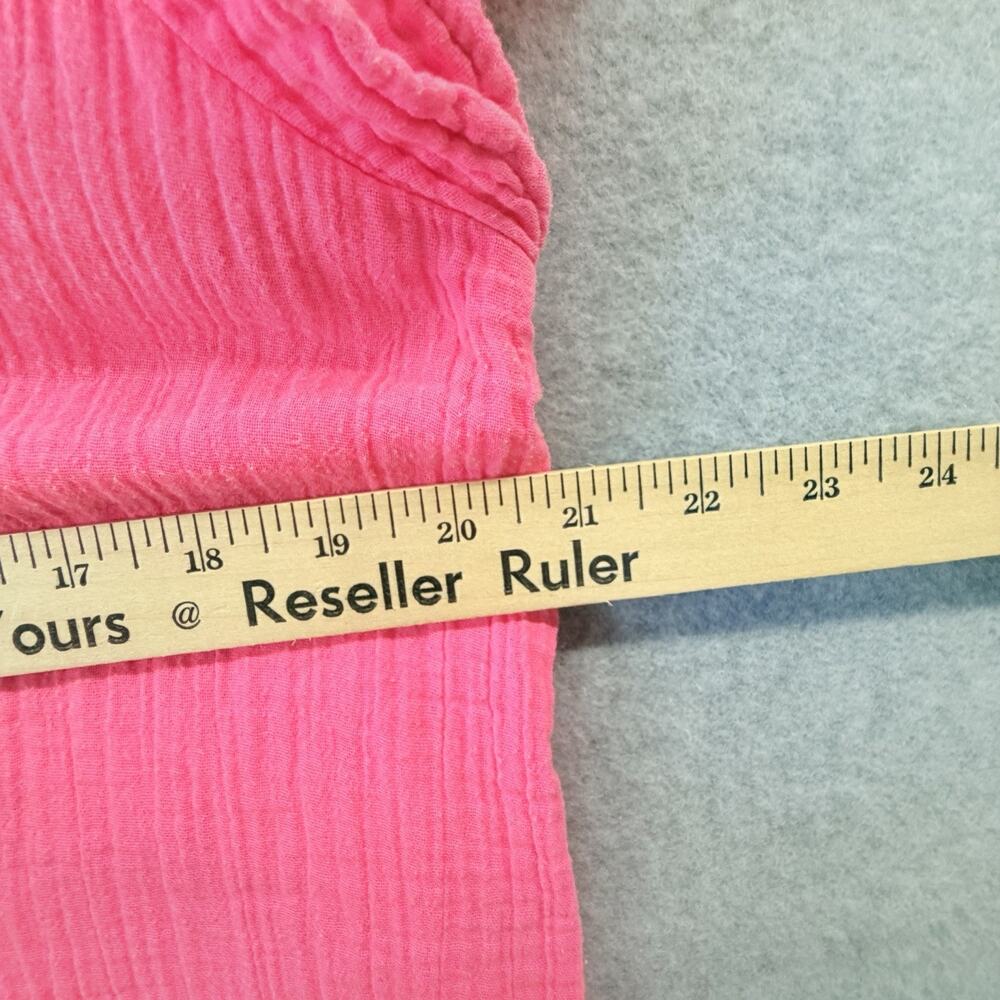 Vineyard Vines Dress Small Fuschia Flutter Sleeve Tassel Tie Gauze Spring Preppy - Picture 8 of 11